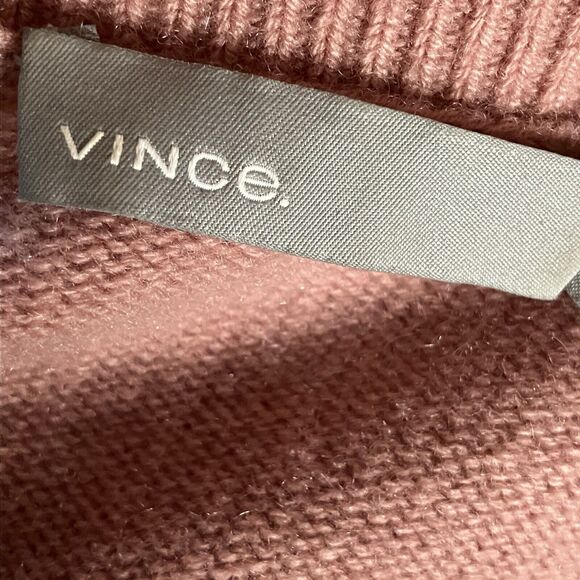 Vince Sweater Womens Small Old Rose Pink Short Sleeve Cashmere Tunic Pullover - Picture 5 of 11